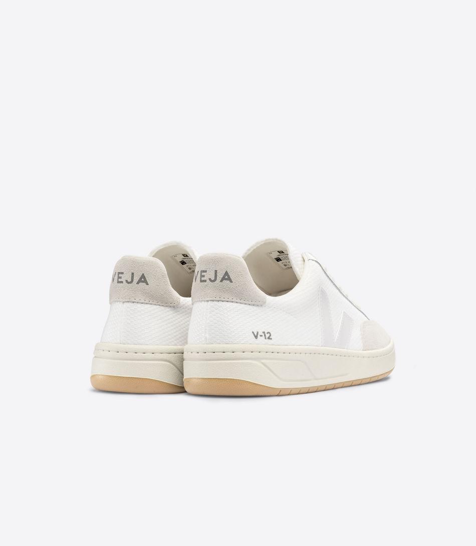 Veja B-mesh Natural Miesten V-12 Valkoinen Beige | QFIUV71934