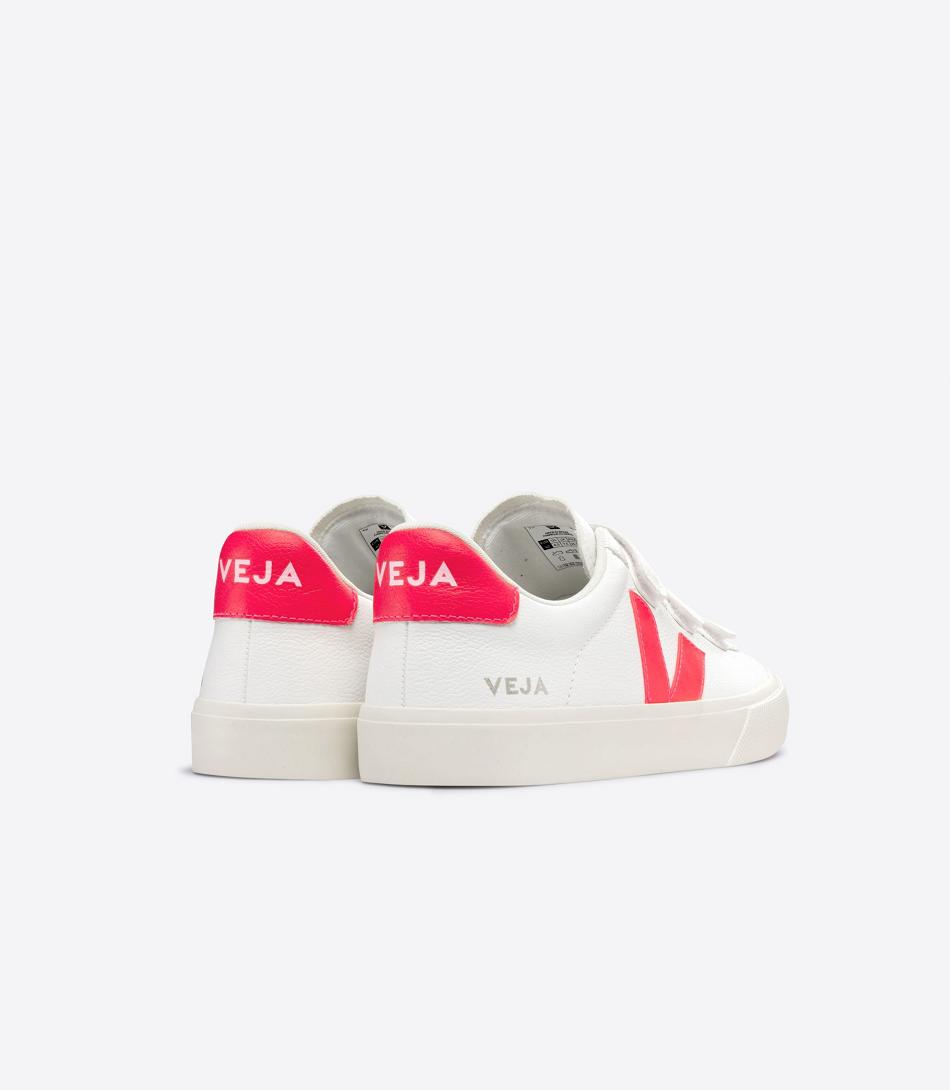 Veja Chromefree Nahkaiset Rose Fluo Naisten Recife Valkoinen Pinkki | SFIVO66164