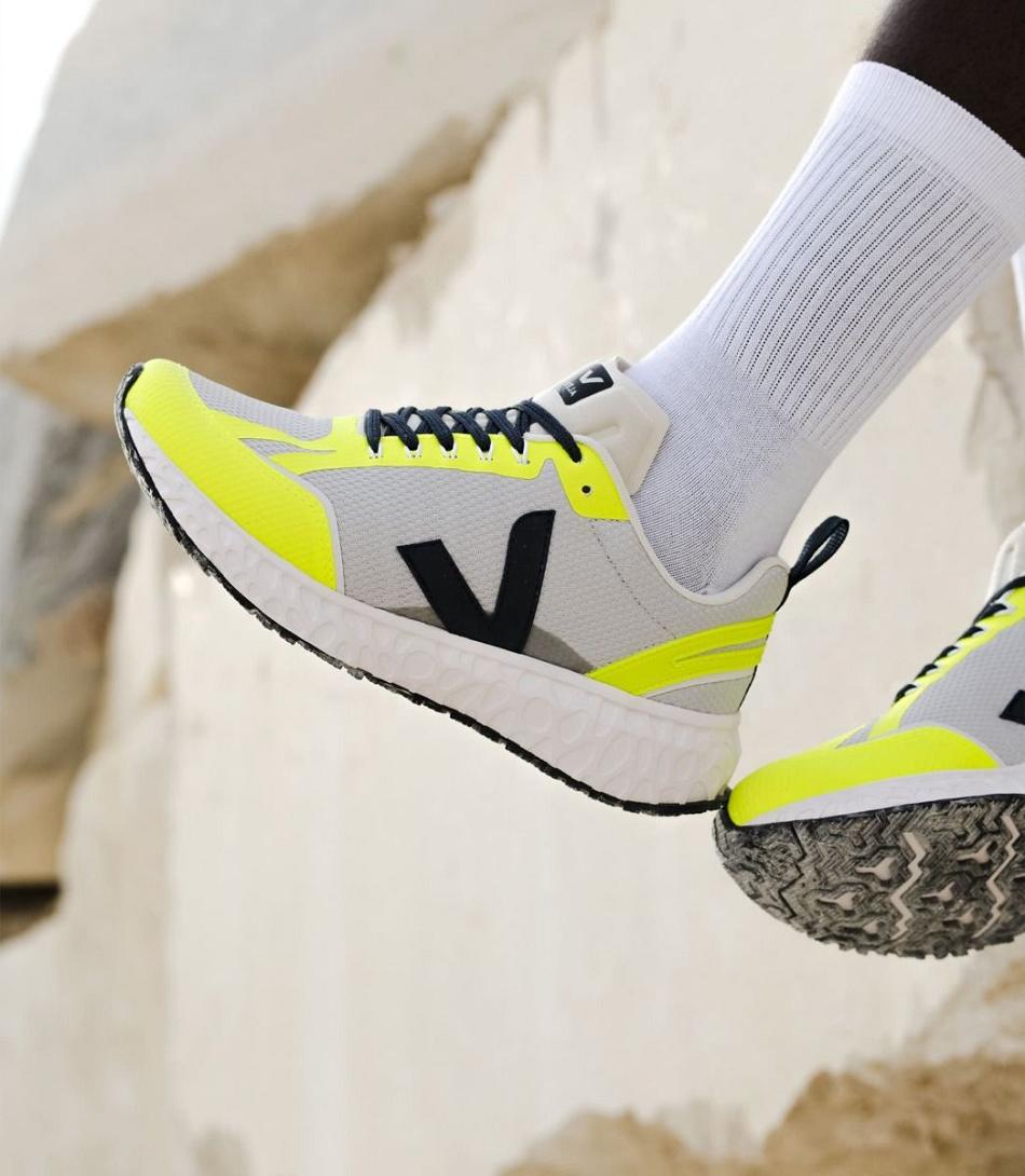 Veja Condor Mesh Light Jaune Fluo Outlet Adults Vaaleanharmaat | EFIVG79830