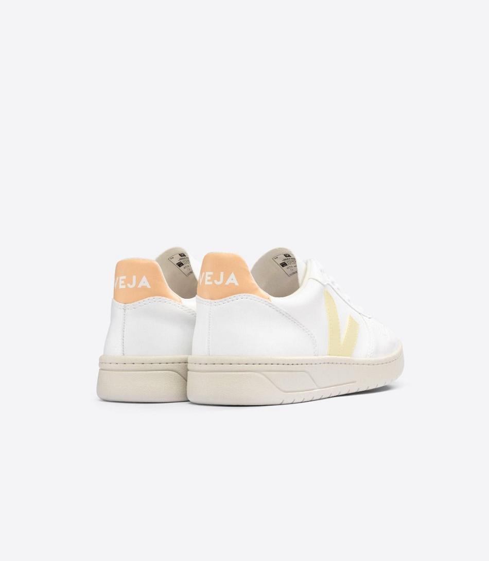 Veja Cwl Sun Peach Naisten V-10 Valkoinen Oranssi Koralli | XFIBH32765