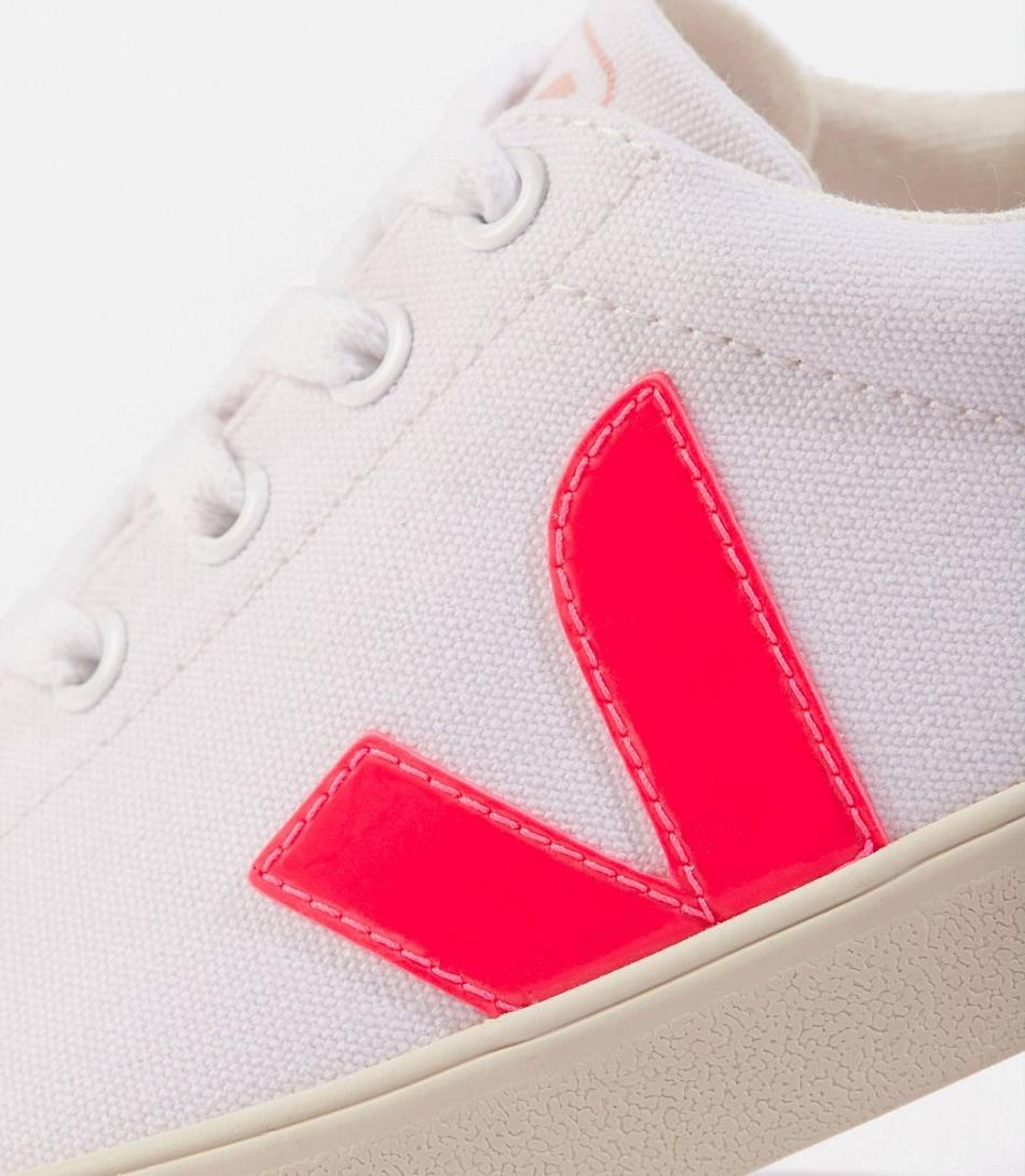 Veja Esplar Se Canvas Rose Fluo Petale Outlet Adults Valkoinen Pinkki | YFIGT64009