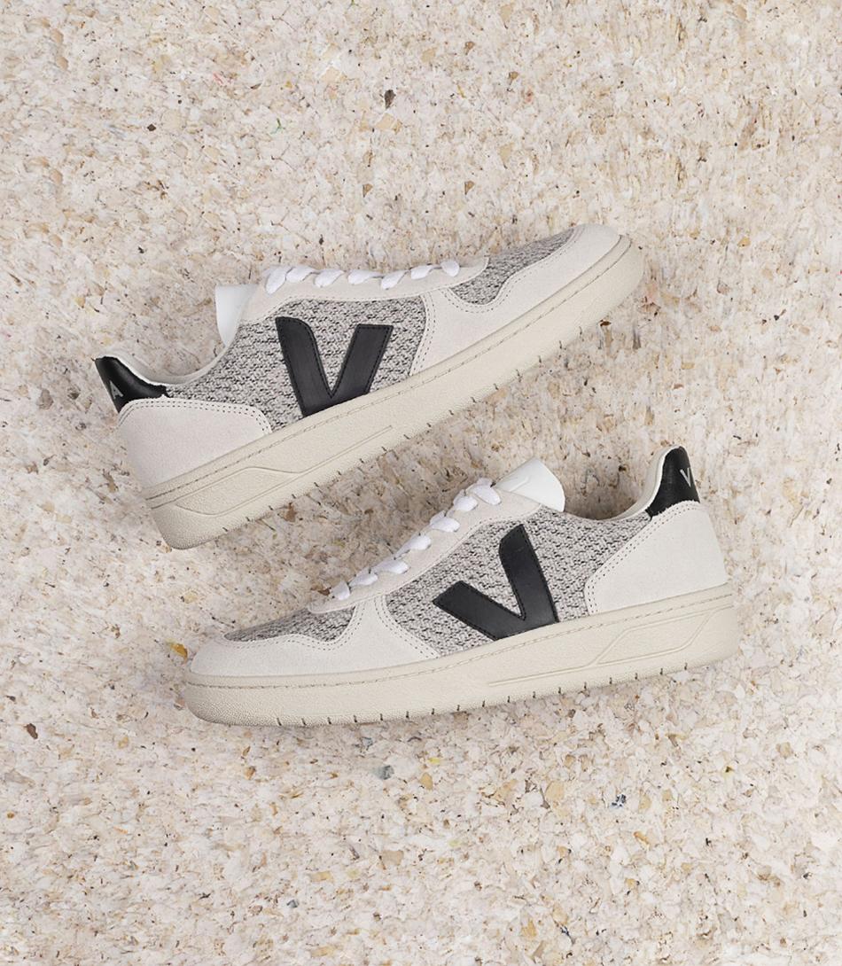 Veja Flannel Snow Miesten V-10 Valkoinen Mustat | XFIBH29442