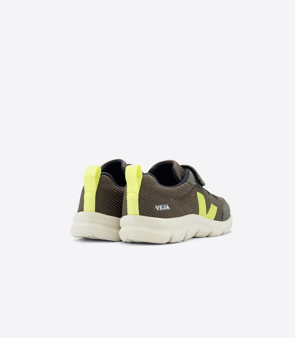 Veja Gorilla B-mesh Jaune Fluo Outlet Kids Oliivinvihreä | AFIWC36306