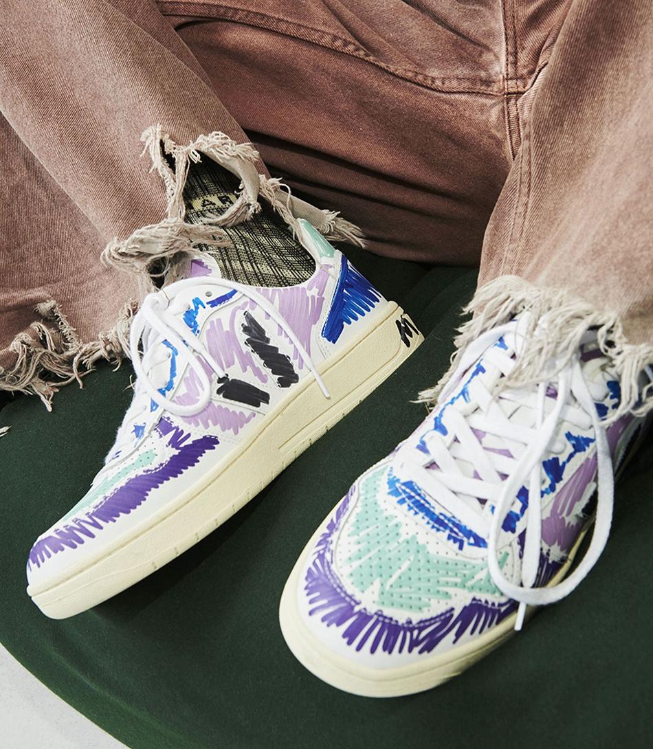 Veja Nahkaiset Marni Orchid Naisten V-10 Violetit Mustat | FIJBT76601