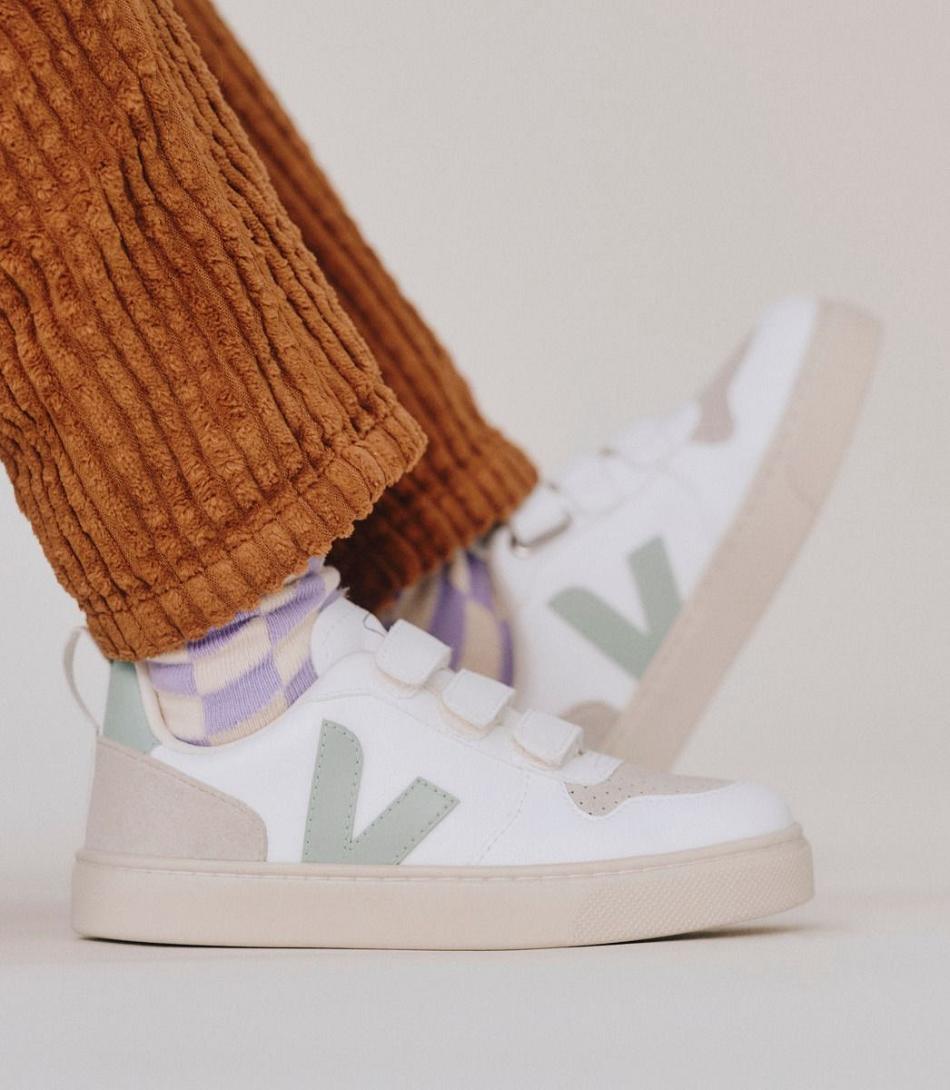 Veja V-10 Cwl Matcha Vegan Kids Valkoinen | FIDYB97695