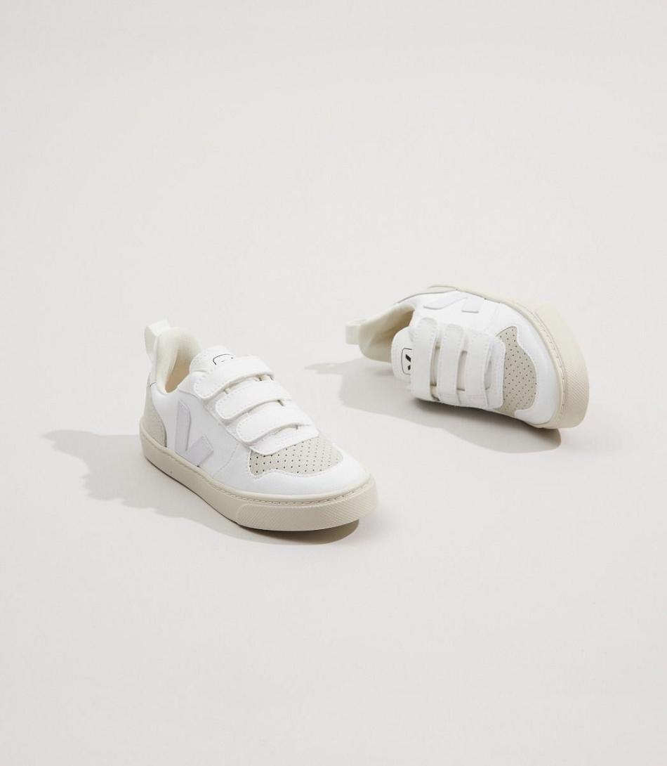 Veja V-10 Cwl Natural Vegan Kids Valkoinen Beige | FIDYB39433