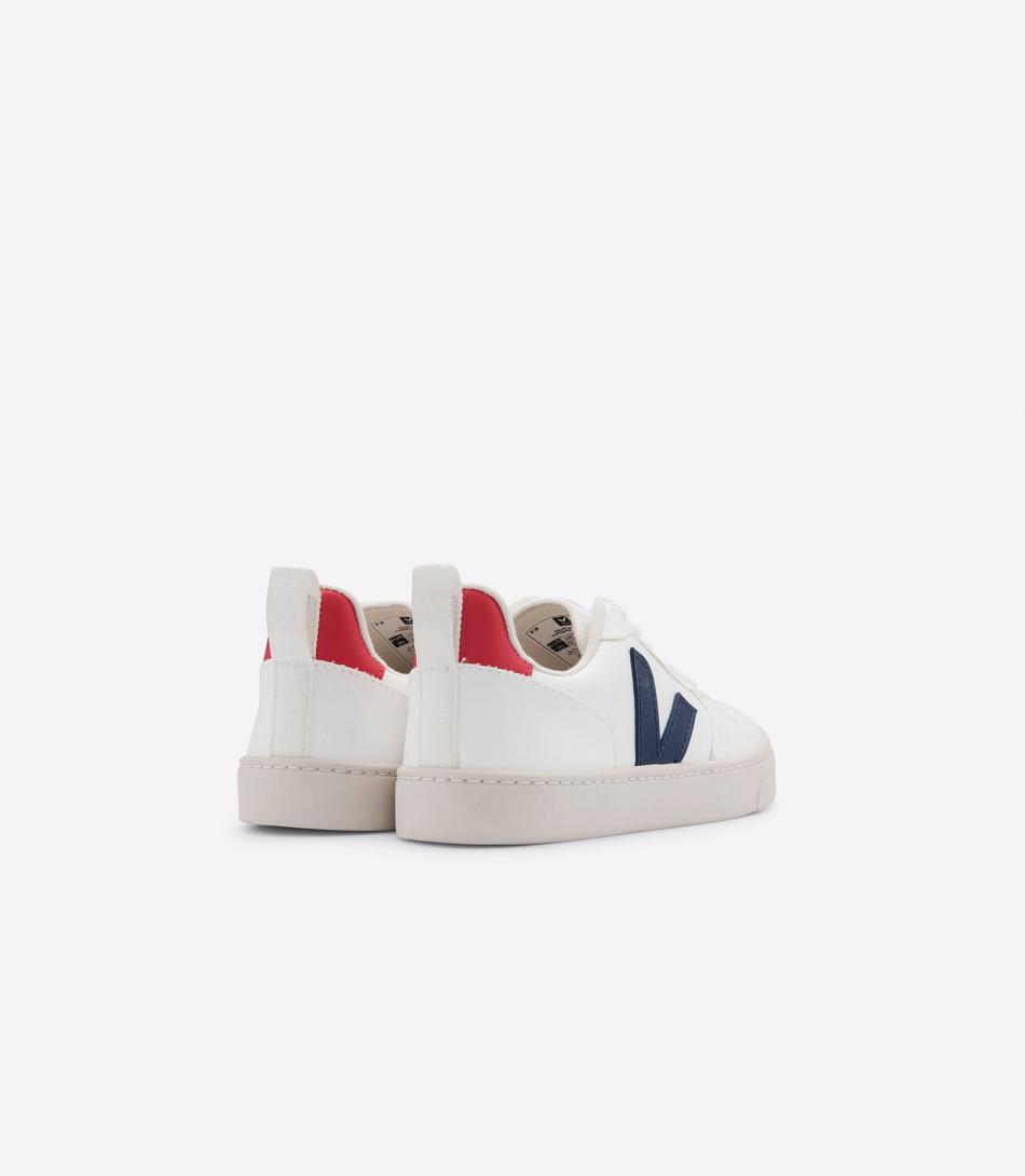 Veja V-10 Laces Cwl Cobalt Pekin Vegan Kids Valkoinen | FIZDE16545