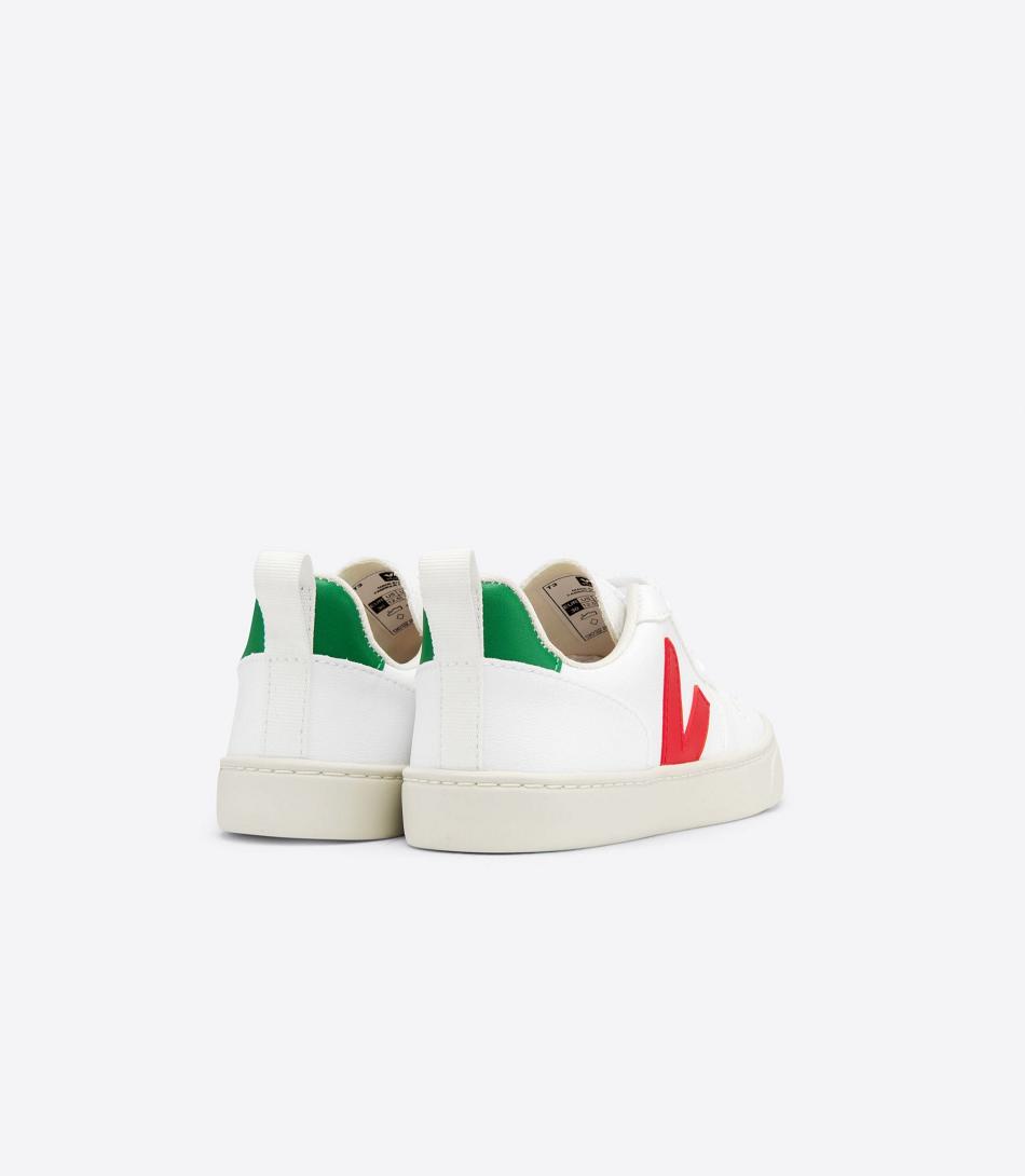 Veja V-10 Laces Cwl Pekin Emeraude Outlet Kids Valkoinen | GFIEC46715