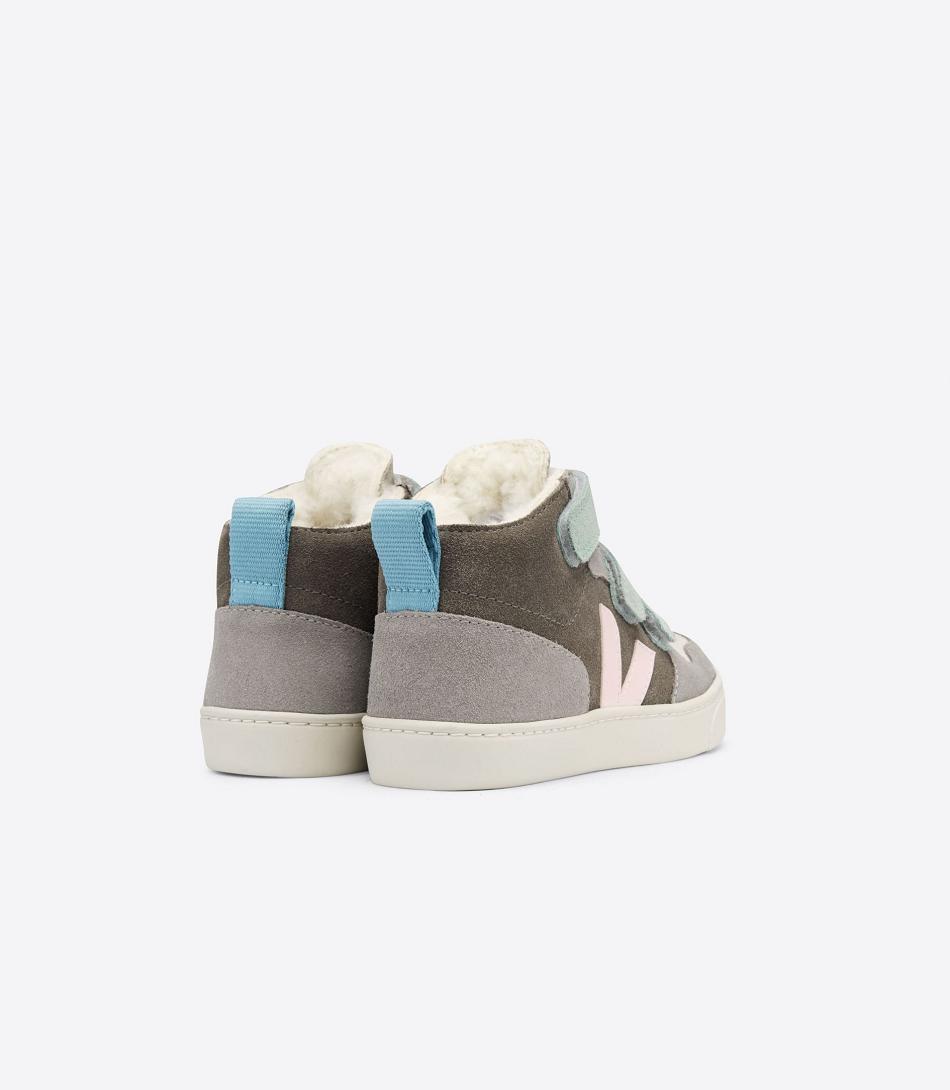 Veja V-10 Mid Fured Mokka Multico Moonrock Outlet Kids Harmaat | FINZX65734