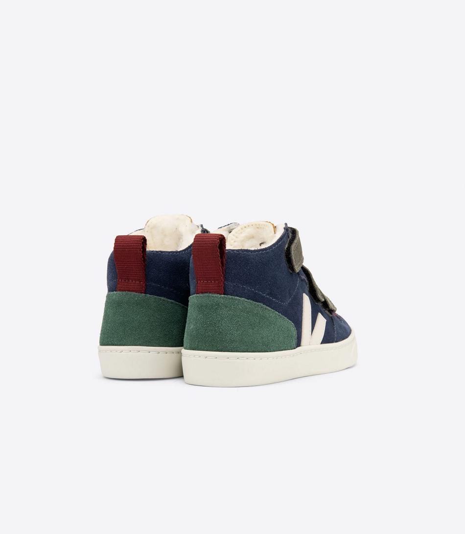 Veja V-10 Mid Fured Mokka Multico Nautico Cyprus Outlet Kids Indigo | TFIPQ33910