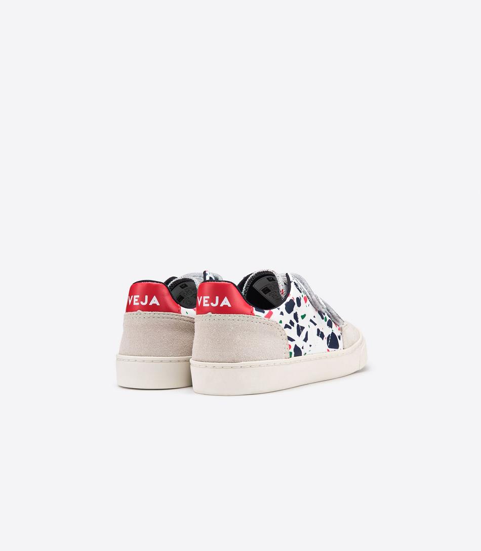 Veja V-12 Nahkaiset Terrazzo Pekin Outlet Kids Valkoinen | DFIKV94034