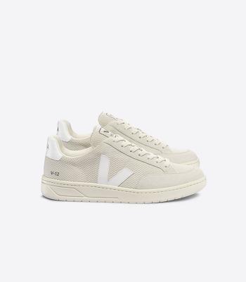 Veja Alveomesh Natural Miesten V-12 Beige Valkoinen | FIJVR89646