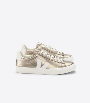 Veja Campo Chromefree Nahkaiset Bronze Outlet Adults Ruskea Valkoinen | FFIHY23153