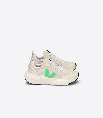 Veja Canary Elastic Laces Natural Absinthe Outlet Kids Beige | FINEJ13067