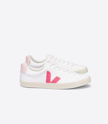 Veja Esplar Se Canvas Rose Fluo Petale Outlet Adults Valkoinen Pinkki | YFIGT64009