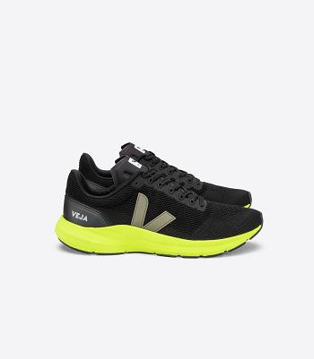 Veja Lt V-knit Kaki Jaune Fluo Naisten Marlin Mustat | AFIWC96602