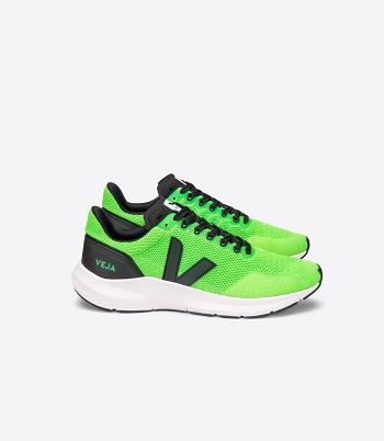 Veja Marlin V-knit Vert Fluo Sneakers Maantiekengät Mustat | UFIND20998