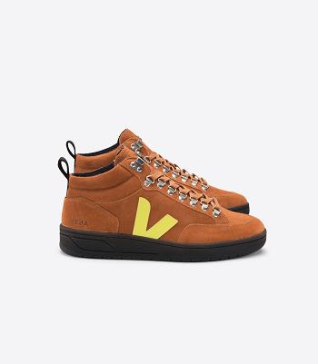 Veja Roraima Bastille Mokka Tuile Jaune Fluo Outlet Adults Ruskea | ZFIMJ71725