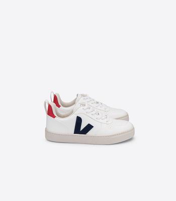 Veja V-10 Laces Cwl Cobalt Pekin Vegan Kids Valkoinen | FIZDE16545