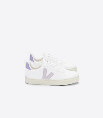 Veja V-10 Laces Cwl Parme Lavande Vegan Kids Valkoinen | FIZDE30628