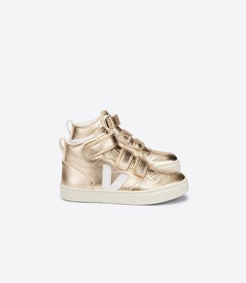 Veja V-10 Mid Chromefree Nahkaiset Platine Outlet Kids Valkoinen | BFISO22688