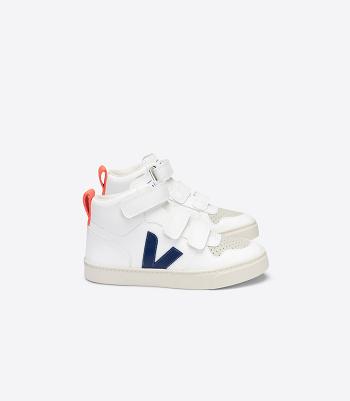 Veja V-10 Mid Cwl Cobalt Orange Fluo Vegan Kids Valkoinen | DFIVO92713