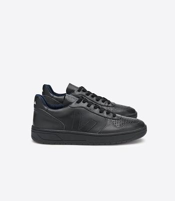 Veja V-10 Nahkaiset Outlet Adults Mustat | TFIPQ37085