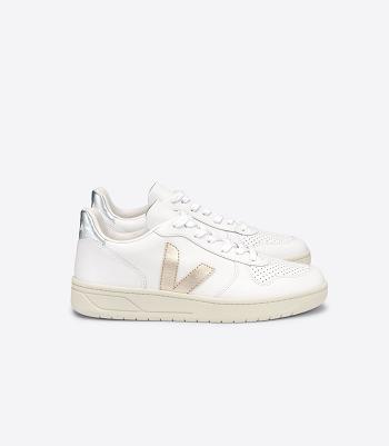 Veja V-10 Nahkaiset Platine Outlet Adults Valkoinen Hopea | XFIBH63665